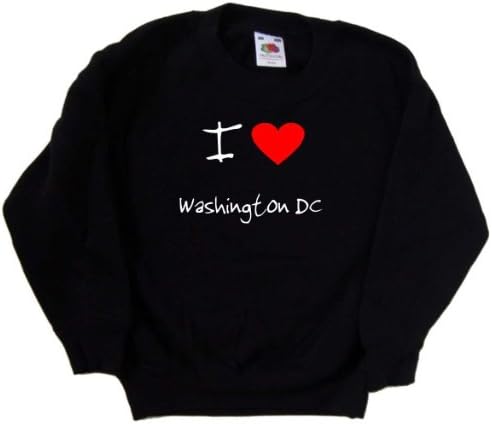 Szeretem a Szíved, Washington DC Fekete Pulóver