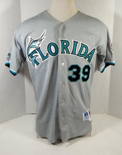 1999-01 Florida Marlins Mike Drumright 39 Játék Kiadott Szürke Jersey 46 DP14174 - Játék Használt MLB
