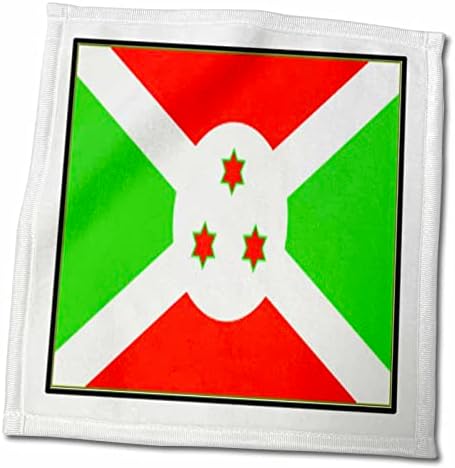 3dRose Florence Világ Zászló Gombok - Fotó Burundi Zászló Gomb - Törölköző (twl-80926-1)