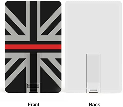 Fekete Vékony Piros Vonal KIRÁLYSÁGBAN a Brit Zászlót, Hitel, Bank Kártya, az USB Flash Meghajtók Hordozható