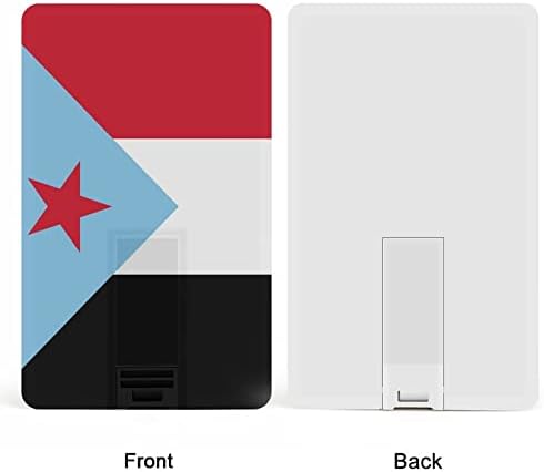 Dél-Jemen Zászló USB Flash Meghajtó Hitelkártya Design USB Flash Meghajtó Személyre szabott Memory Stick