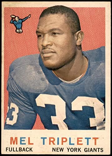 1959 Topps 160 Mel Triplett New York Giants-FB (Foci Kártya) Dean Kártyák 5 - EX Óriások-FB