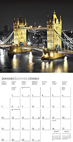 2018, London Csillogó Fali Naptár