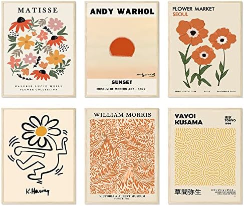 Matisse Fal Művészi Nyomatok, Minimalista Virág Piac Plakátok, Vintage Galériában, Mix Kiállítás mutatja