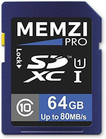 MEMZI PRO 64 GB Class 10 80MB/s SDXC Memóriakártya Canon EOS M50, EOS 2000D, EOS 4000D, EOS 200D, EOS