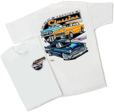 Chevy Valódi Klasszikusok T-Shirt: 1955 1956 1957 Bel Air Gázos Chevy