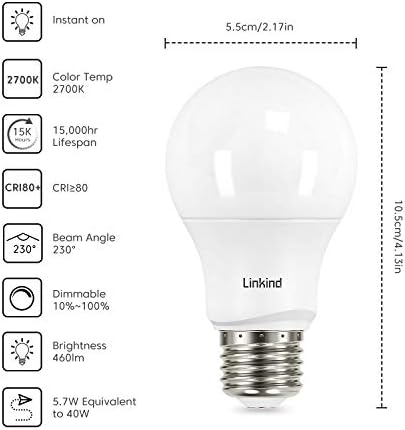19 LED Izzók Szabályozható 2700K, 40W & 100W Egyenértékű Izzók