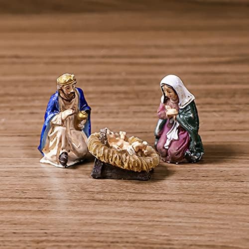 DEKIKA Tökéletes Karácsonyi Dekorációs Ajándék,Műgyanta Szobor A Jézus Születése Meghatározott Karácsonyi