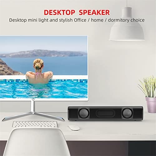 MJWDP Mini Asztali Hangszóró 2 * 3W USB Powered Soundbar Audio Lejátszó 3,5 mm-es Vezetékes PC Hangszórók,