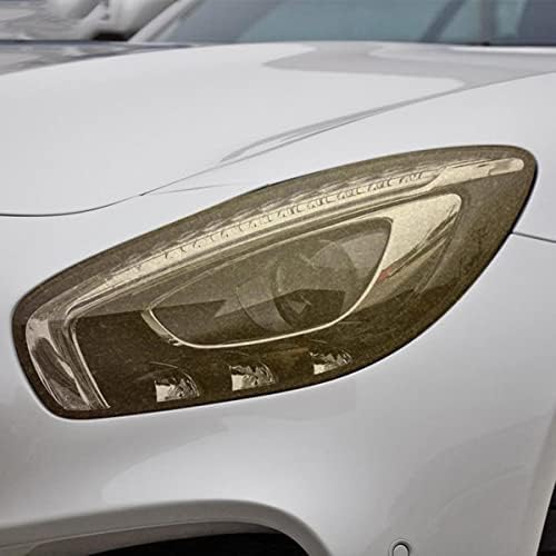 LYLCO 2 Db Autó Fényszóró Védő Fólia Védelem Átlátszó Fekete TPU Matrica ，a Mercedes-Benz AMG 2015-Kiegészítők