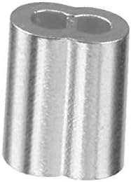 X-mosás ragályos 0.08 inch (2 mm) Átmérőjű drótkötél Alumínium Ujjú Klip Szerelvények Kábel Hullámokkal