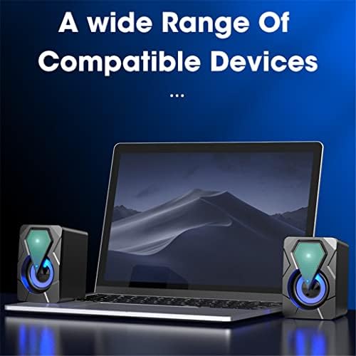 ZCMEB Számítógépes Hangszórók hordozható PC-Mélynyomó 4D Térhatású Hang Asztali Hangszóró Színes LED Soundbar
