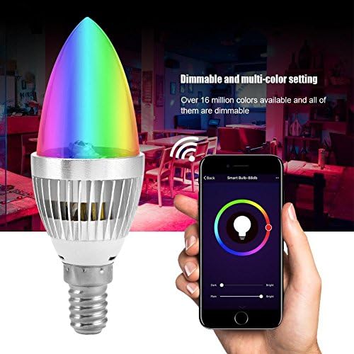 Gyertyatartó LED Izzó lámpa, E14 3W RGB LED Izzó Távirányítóval Szín Változó Gyertya Izzó RGB Színpadon