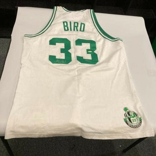 Larry Bird Aláírt 1985-86 Boston Celtics Hiteles Jersey Felső szint uda vagy COA - Dedikált NBA Mezek